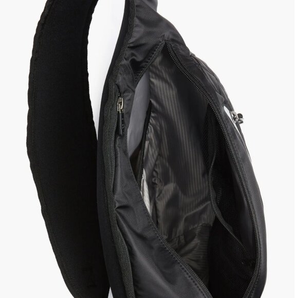 Zella Black Nylon Sling Single Strap Backpack - Picture 4 of 13